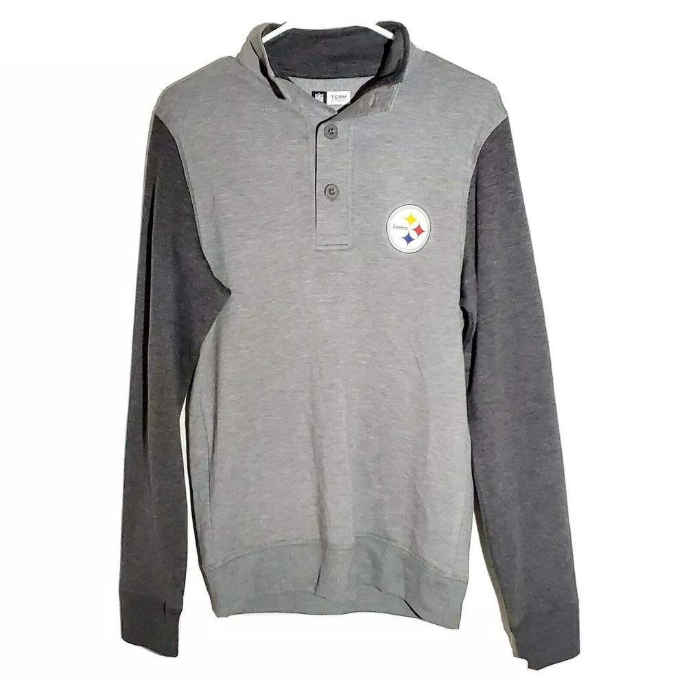 Pittsburgh Steelers Polo NFL Team Apparel Men's Size Small Long Sleeve Shirt New